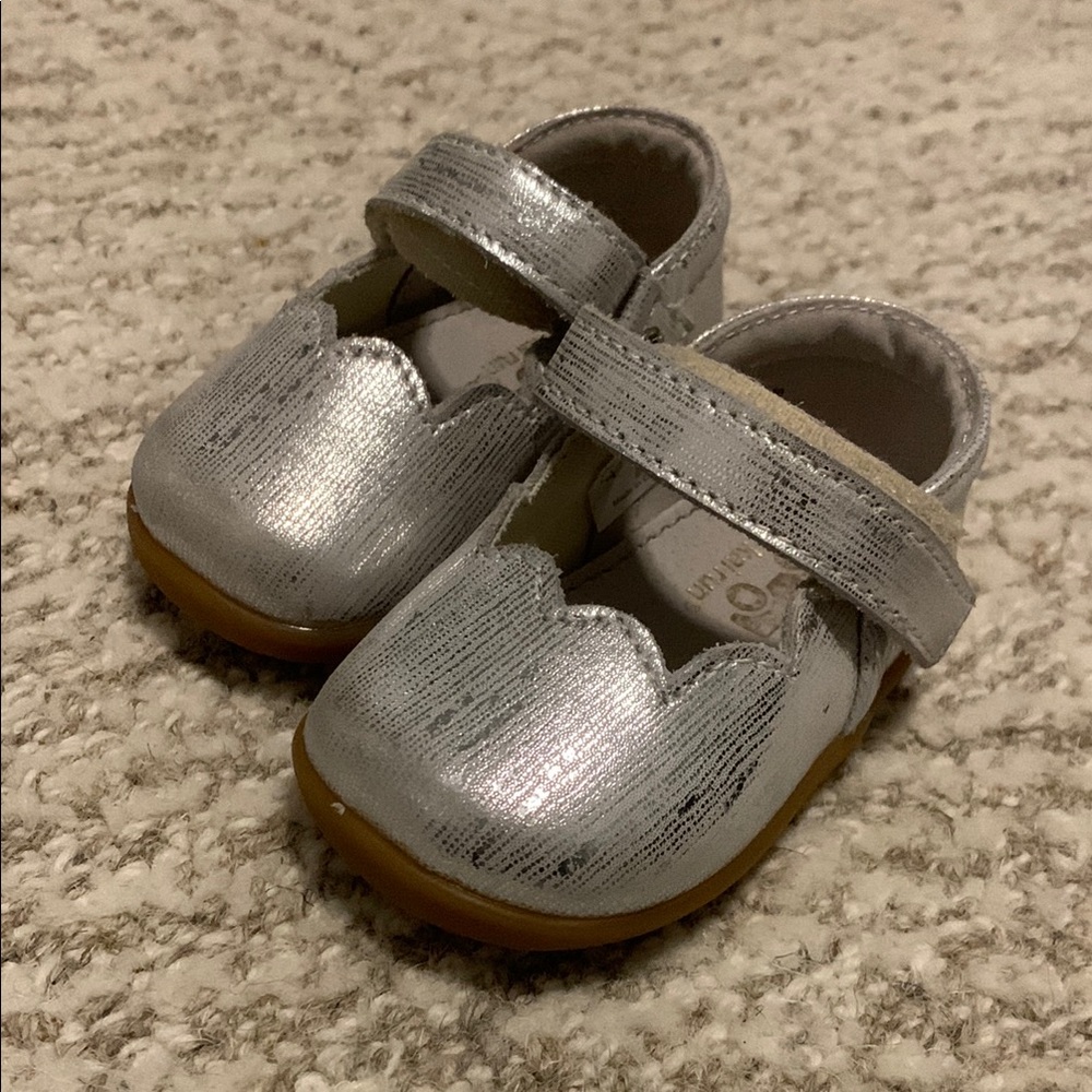 See Kai Run- Silver Mary Jane Shoes
